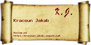 Kracsun Jakab névjegykártya